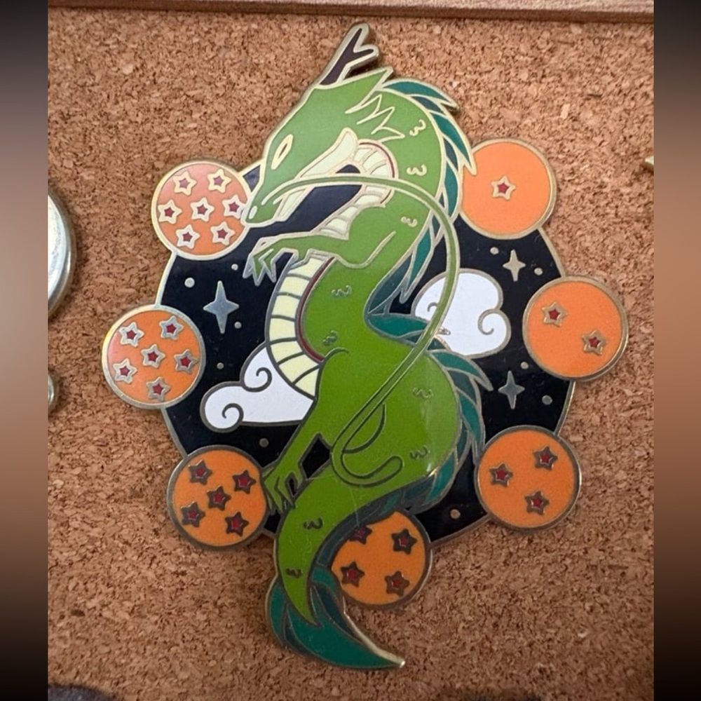 Dragon ball Z Shenron 7 Dragonballs Enamel Pin EUC